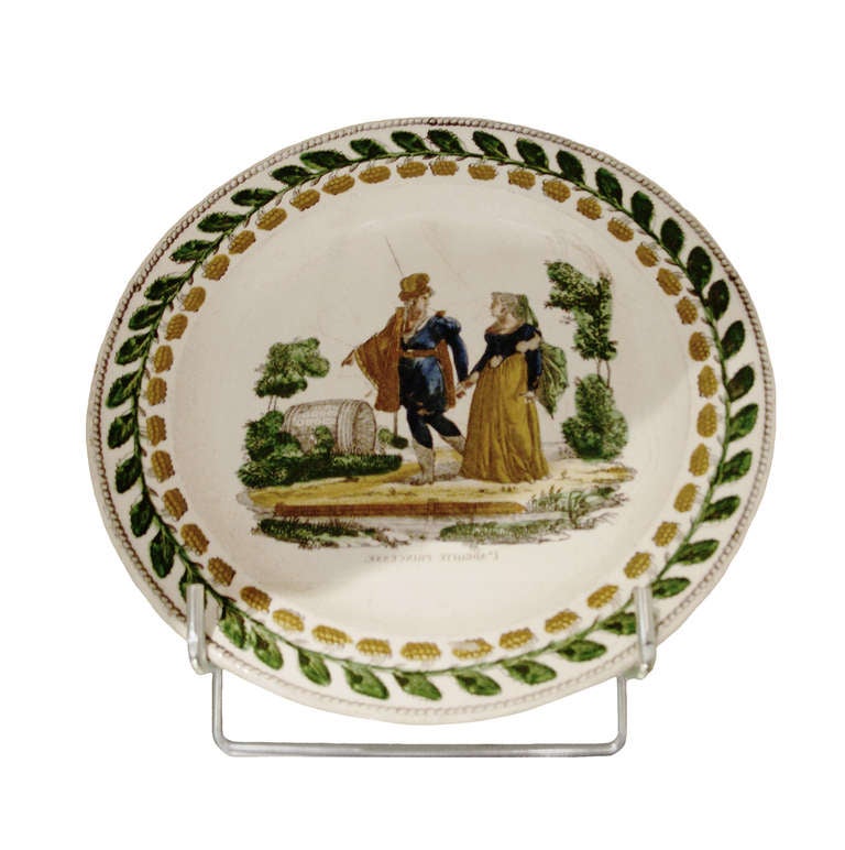 19th Century French Creil Porcelain Plates