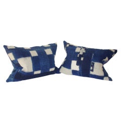 Antique Pair of Japanese Boro Pillows