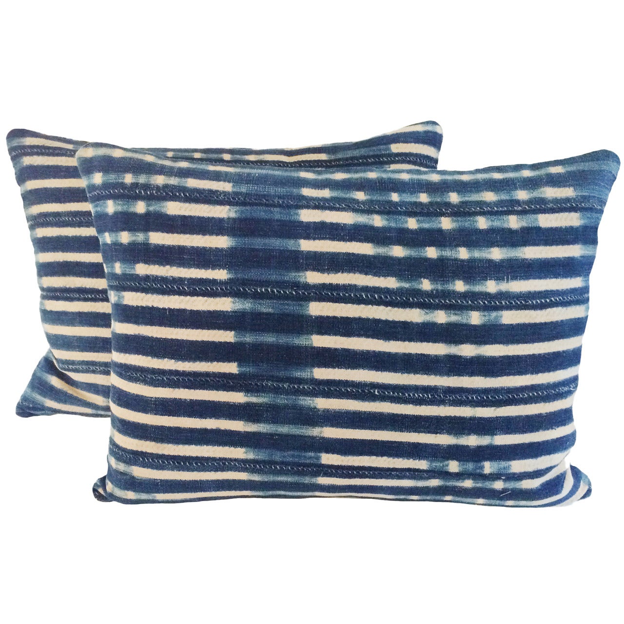 Pair of Striped Batik Pillows