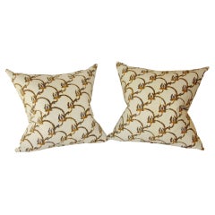 Pair of Vintage Custom Batik Pillows