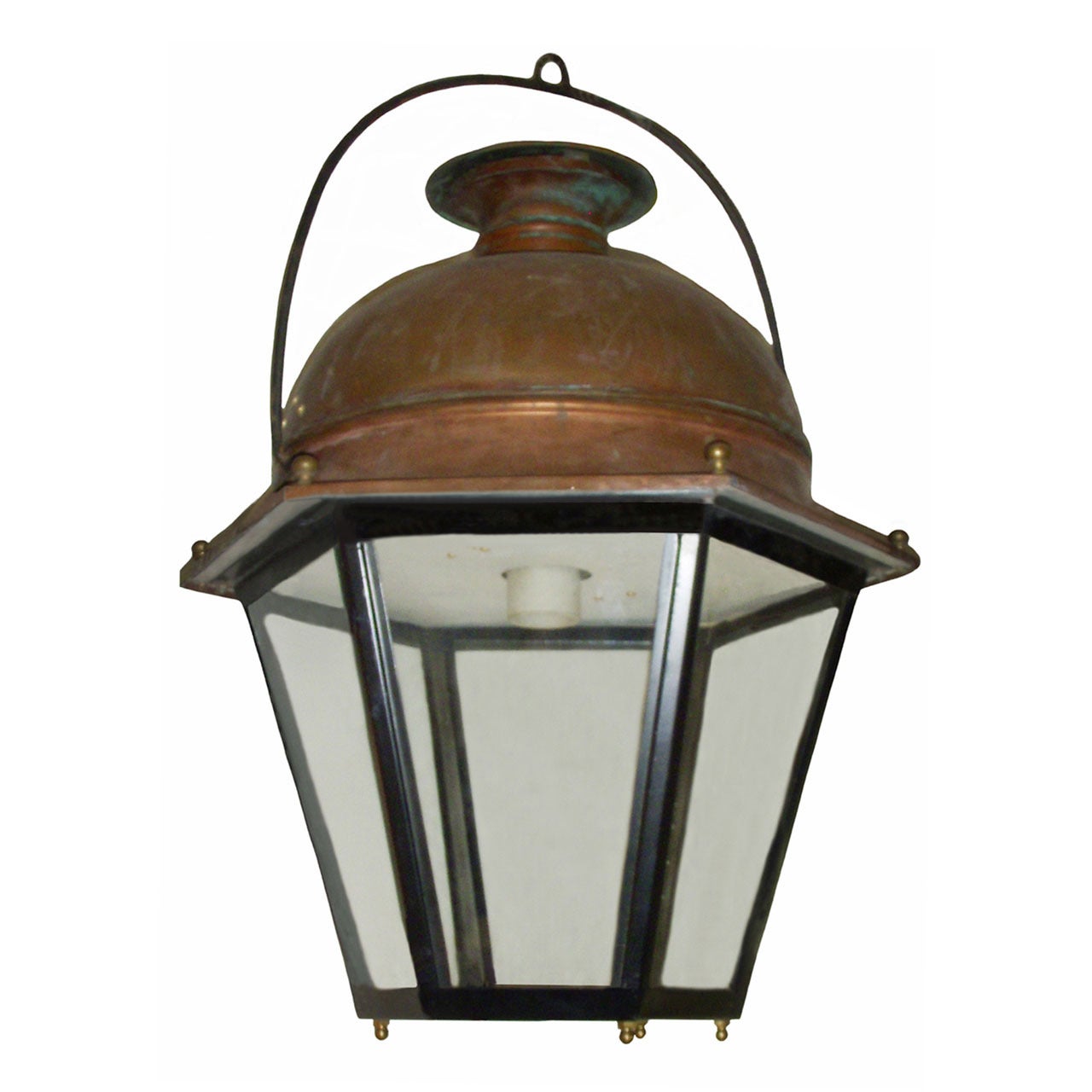 Pair of 19th Century French Copper Lanterns