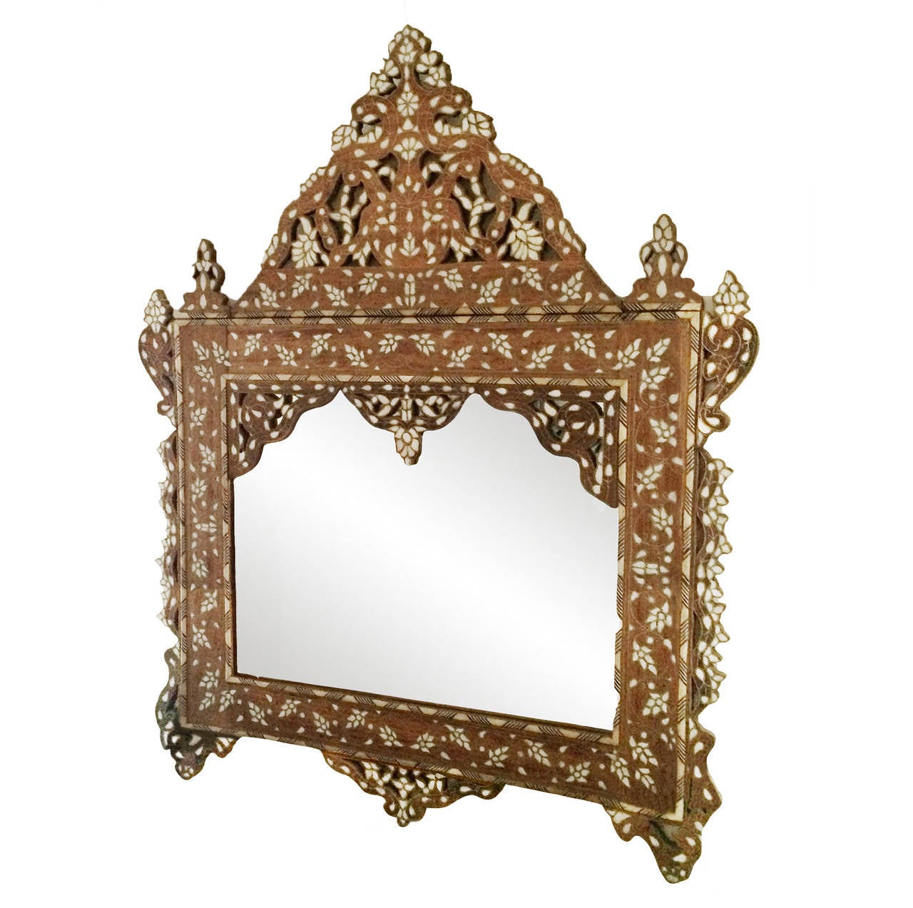 Bone 19th Century Syrian Inlay Mirror