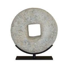 Antique 18th Century Stone Wheel on Stand