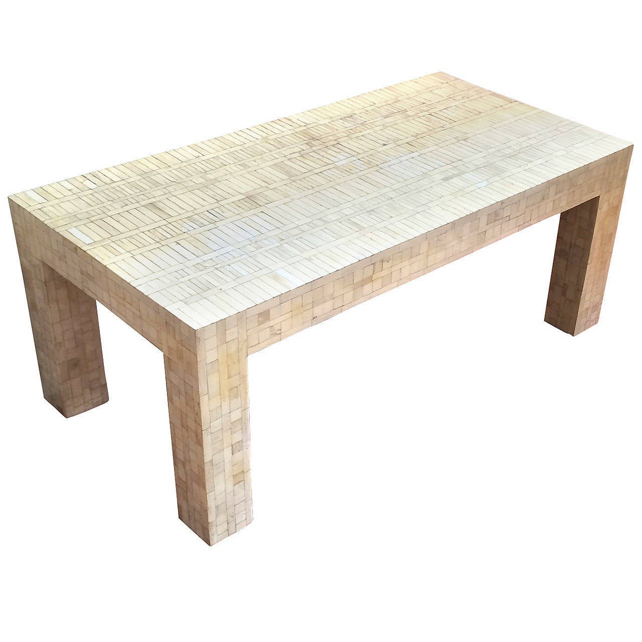Jansen Bone Inlay Coffee Table In Excellent Condition In Montecito, CA