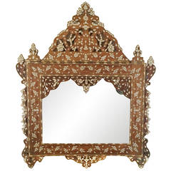 Antique 19th Century Syrian Inlay Mirror