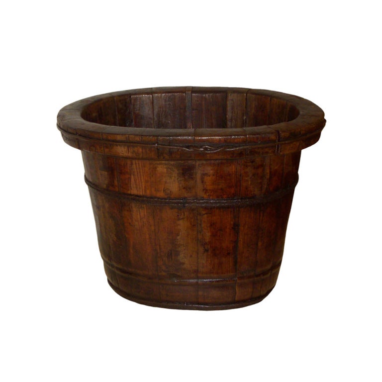 19th Century Oval Elm Bucket