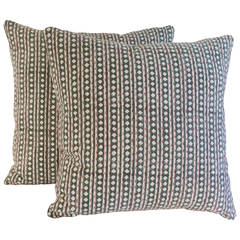 Pair of Vintage Indian Kantha Pillows