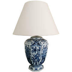 Blue and White Delft Lamp