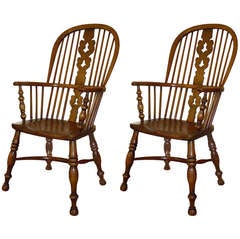 19th Century Set of Windsor Arm Chairs