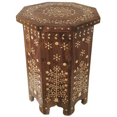Mid-Century Bone Inlay Table