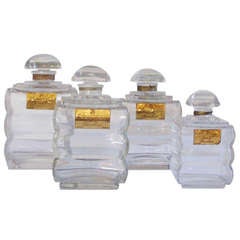 19th Century Revillon Crystal Perfume Bottles