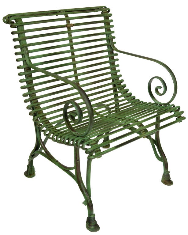 Metal French Luxemborg Garden Arm Chair