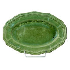 19th Century French Green Platter