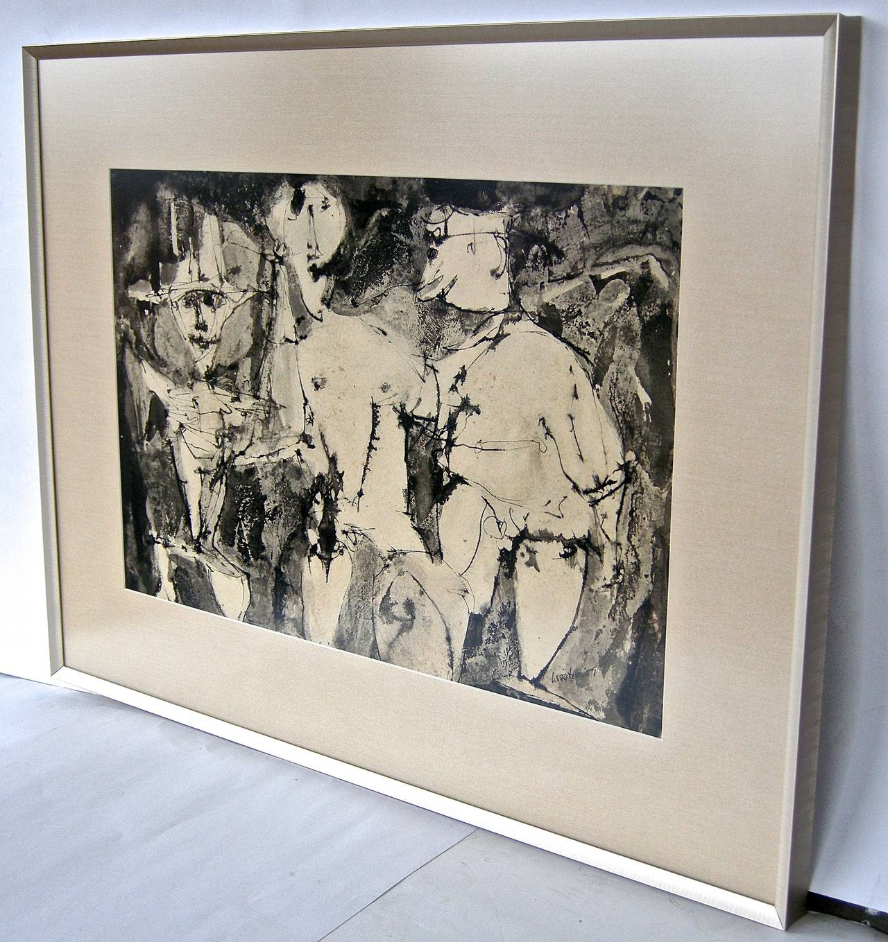 Pen and Ink Modernist Painting For Sale 3