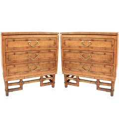 Pair Of Petite Ficks Reed Chests
