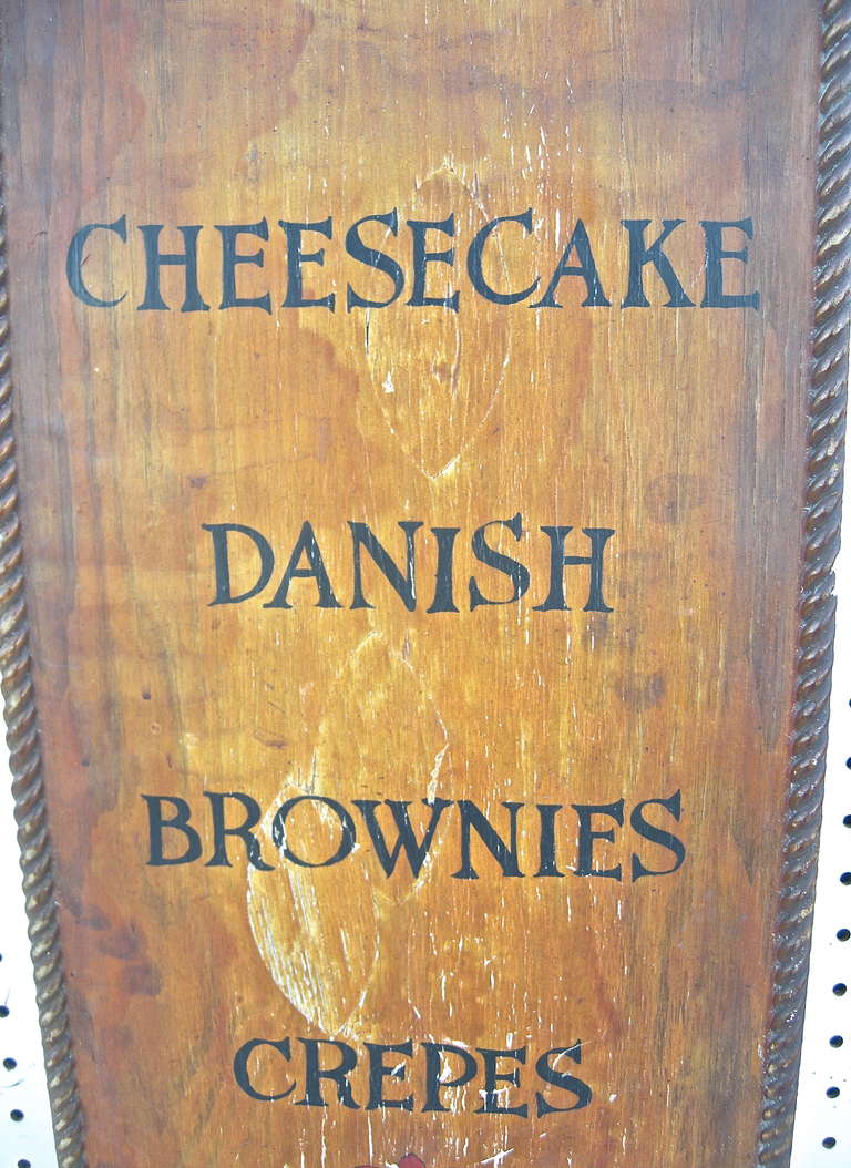 Vintage Bakery Menu Board In Good Condition For Sale In Cincinnati, OH
