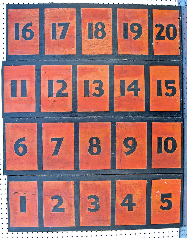 20th Century Quartet of Vivid Carnival Game Boards For Sale