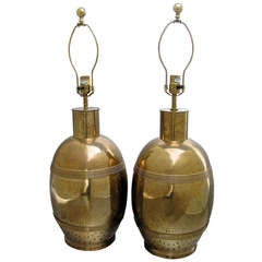 Striking Pair of Brass Chapman Lights