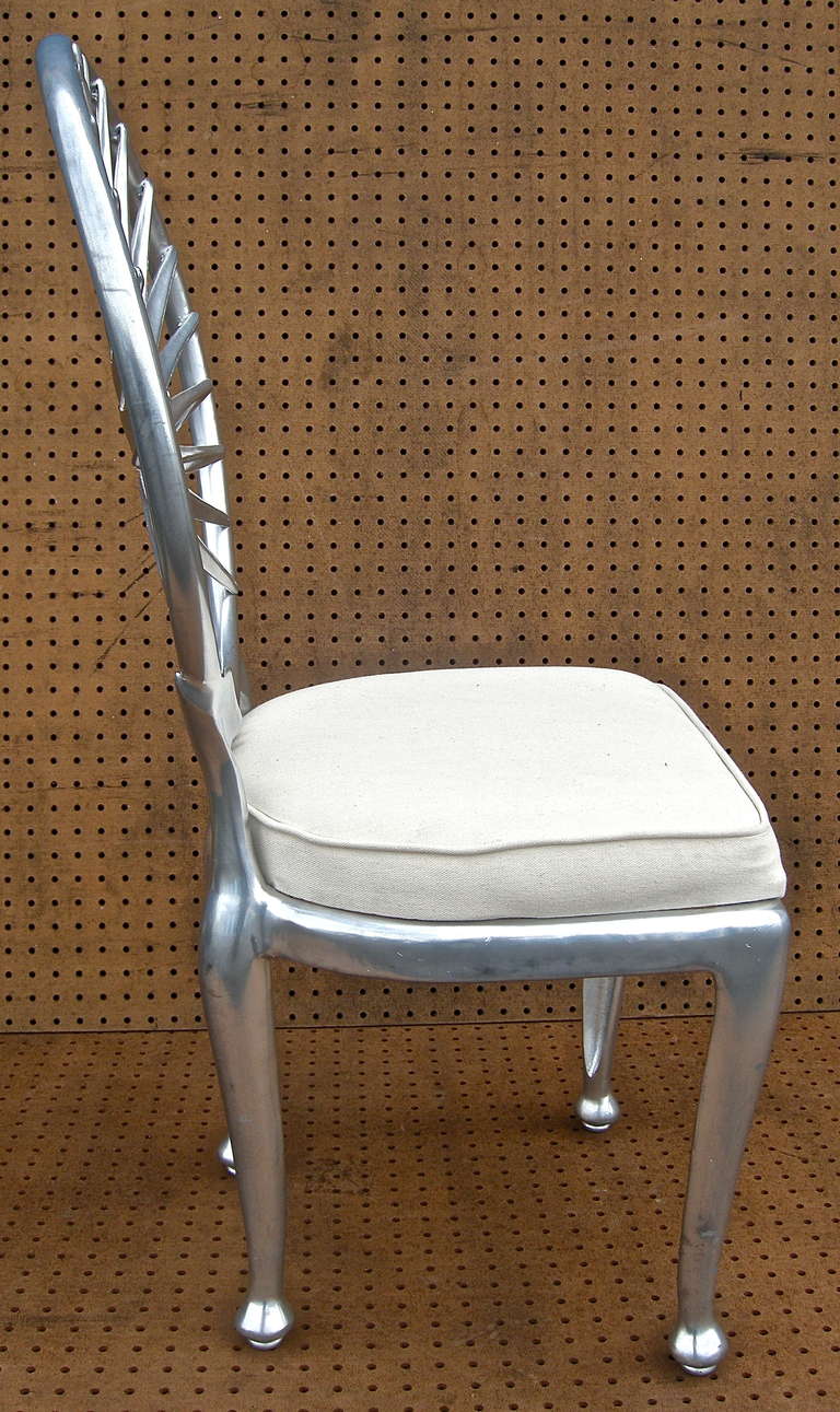 Set of Six Palm Leaf Side Chairs For Sale 1