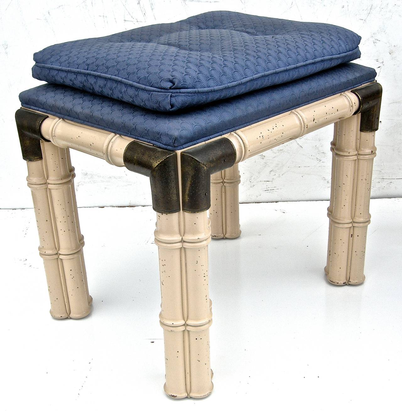 Faux-Bamboo Stools Attributed to Jansen For Sale 1