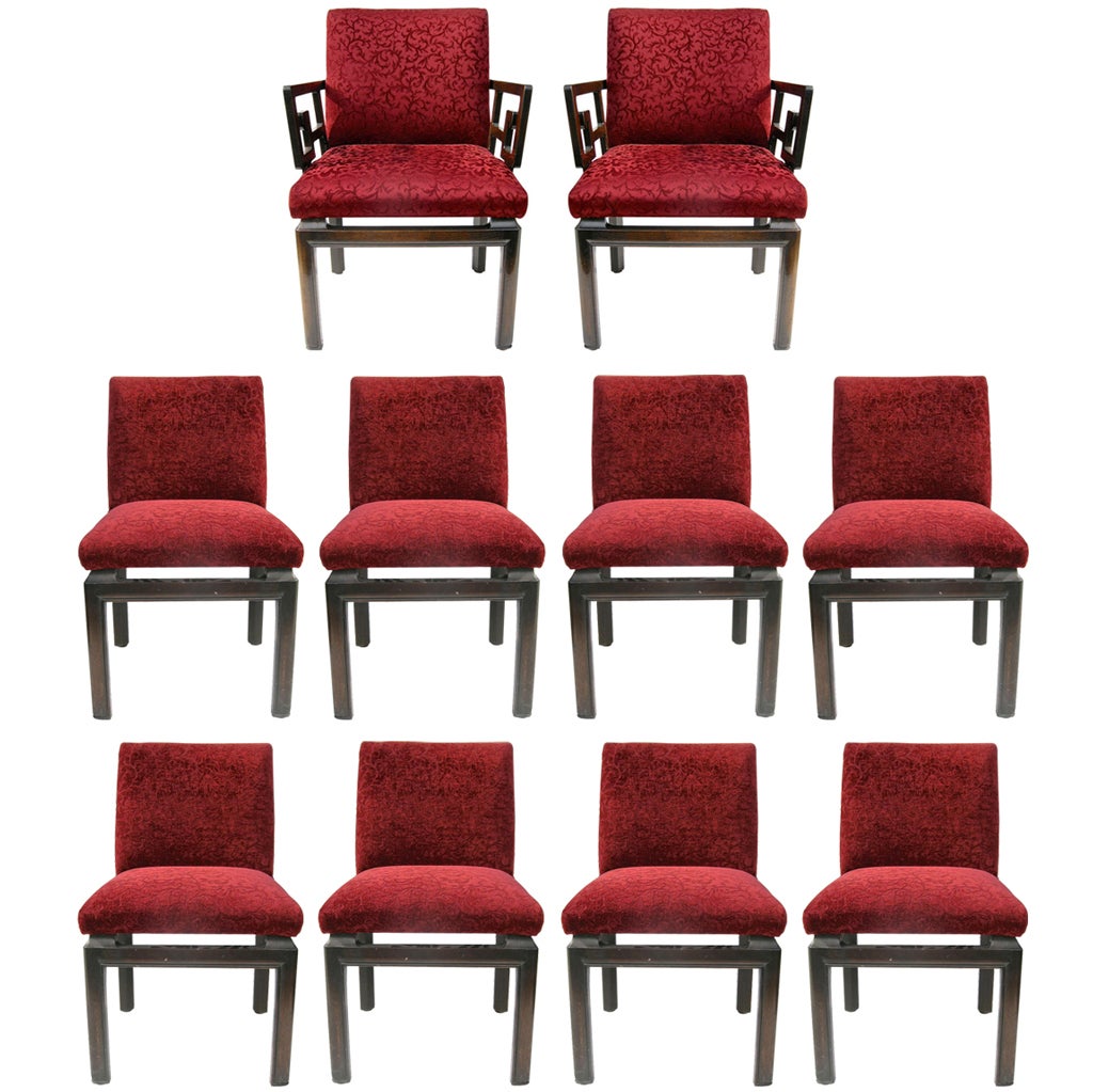 Set of Eight Michael Taylor Chairs for Baker For Sale