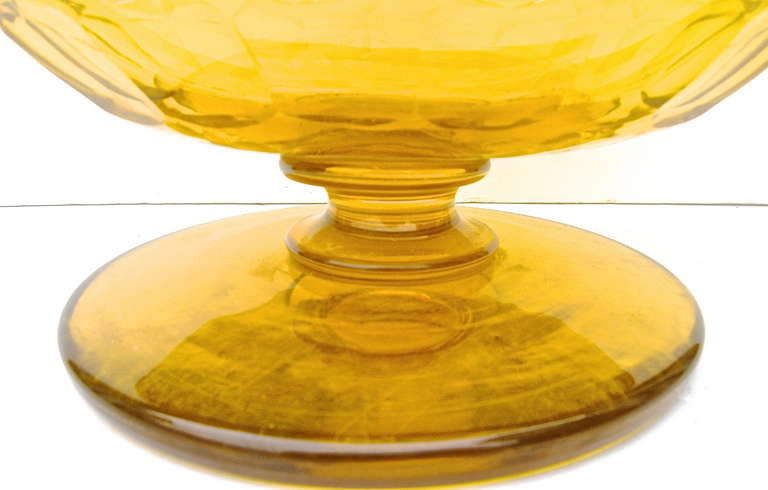 American Cut-Glass Compote For Sale 1