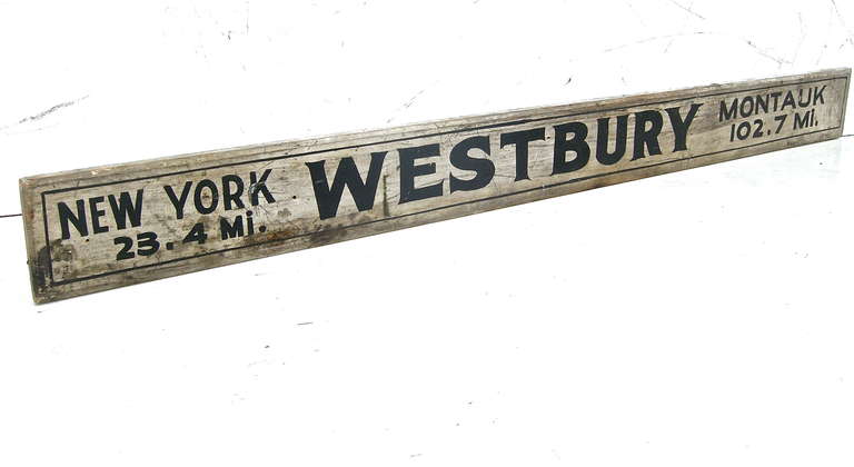 Vintage New York Roadside Travel Marker In Good Condition In Cincinnati, OH