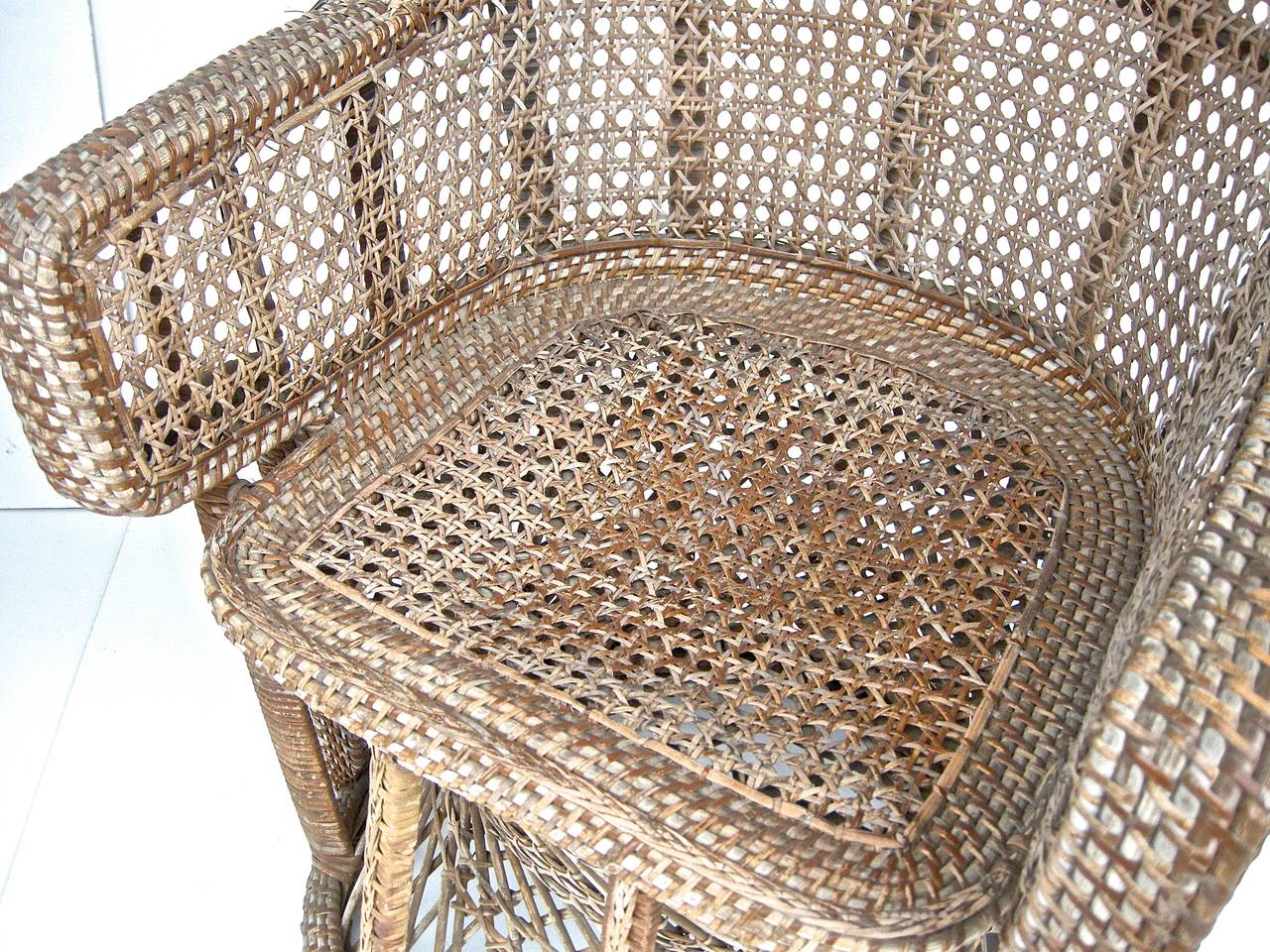 Moroccan Inspired Diminutive Wicker Armchairs For Sale 2