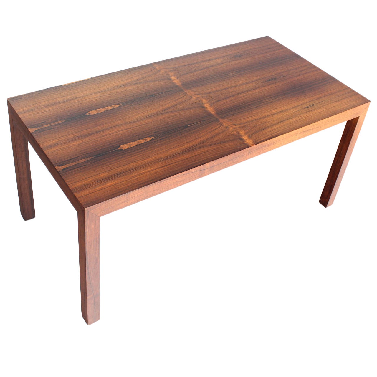 Mid-Century Modern Rosewood Parsons Coffee Table
