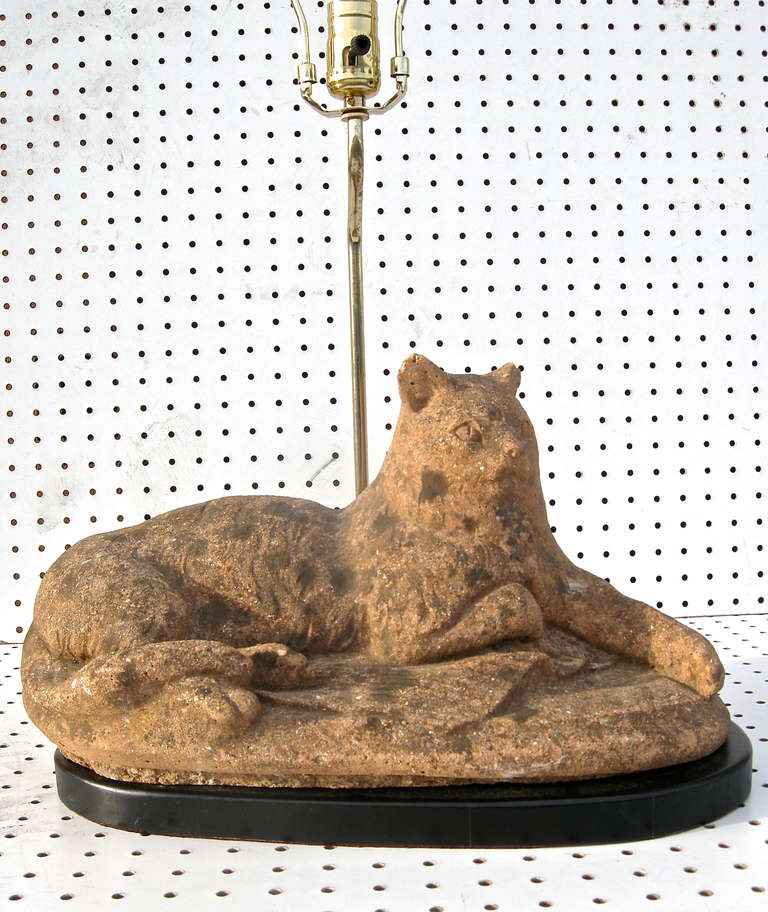 Mid-20th Century Mischievous Cat Lamp For Sale