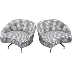 Handsome Pair Of Crescent Chairs