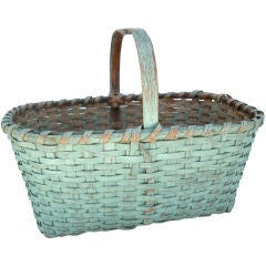 Antique "Apple Green" Basket