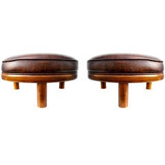 Pair Of Handsome Modernist Stools