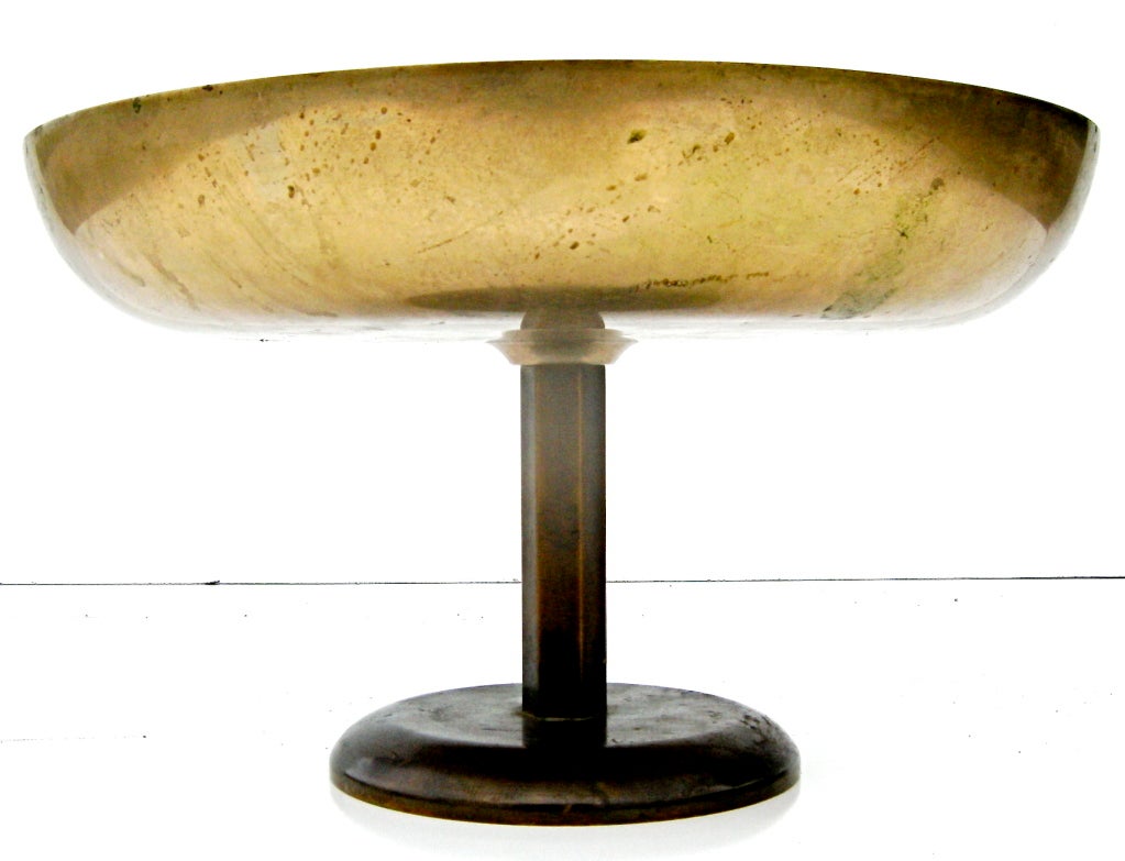 Mid-20th Century Simple Brass/Bronze Compote