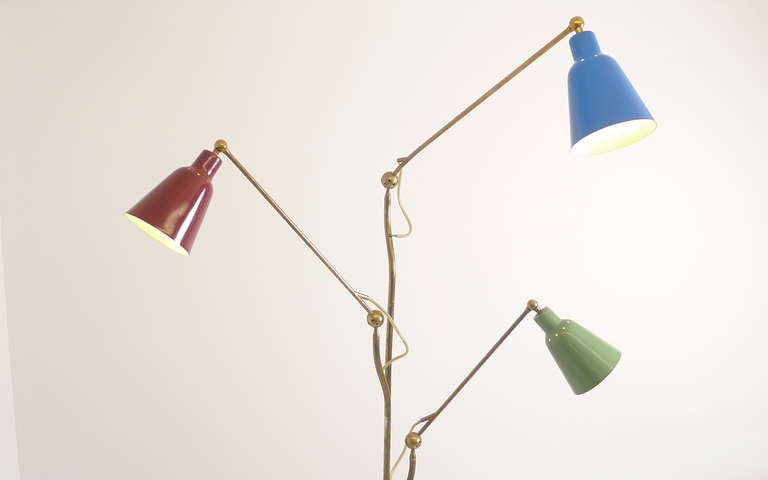 Mid-Century Modern Arredoluce Floor Lamp by Angello Lelii
