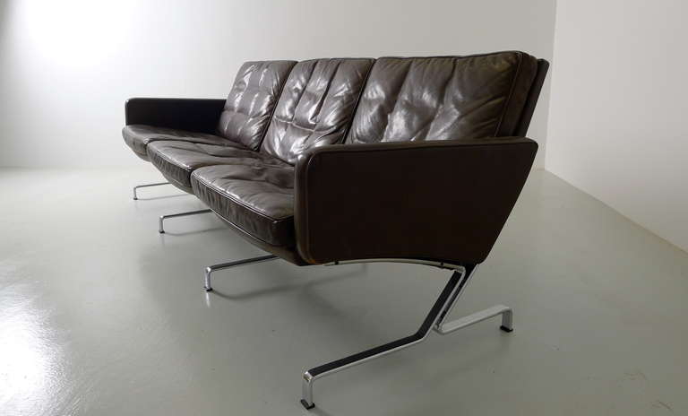 Mid-Century Modern Jorgen Kastholm Leather Sofa