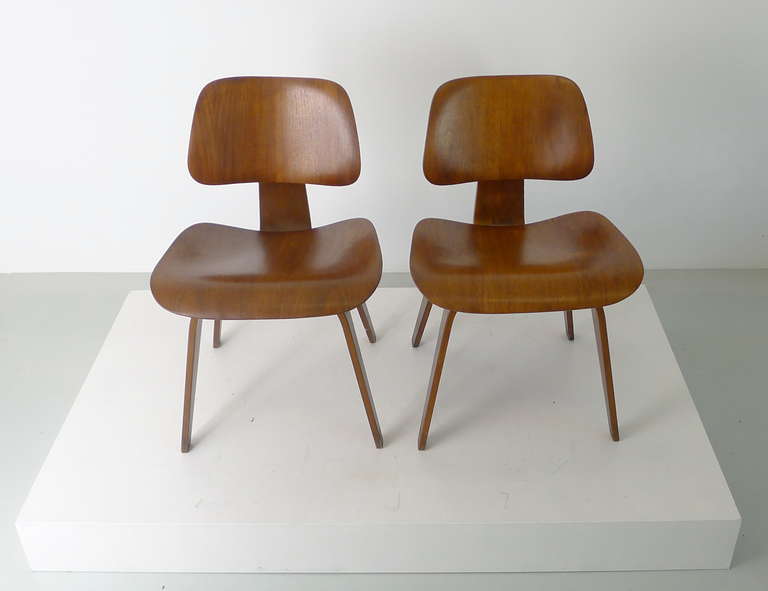 Mid-Century Modern Eames for Evans Pair of DCWs