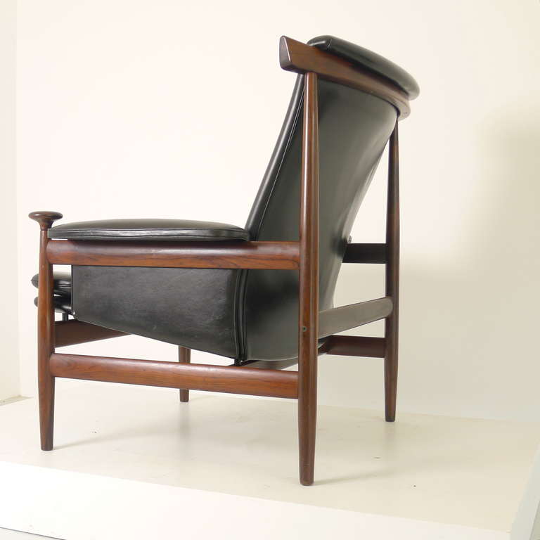 Danish Finn Juhl Rosewood Bwana Chair