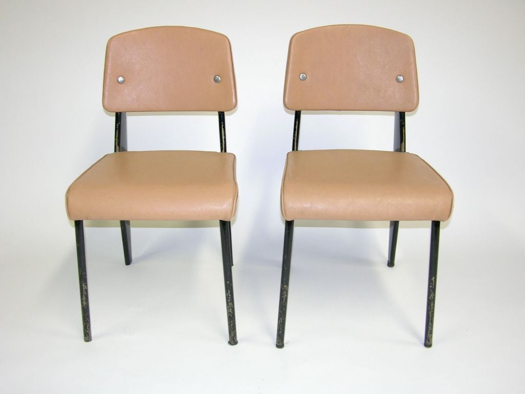 Jean Prouve set of 4 Standard chairs or 