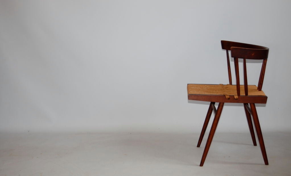 GEORGE NAKASHIMA ; GRASS SEAT CHAIR In Excellent Condition In Wargrave, Berkshire