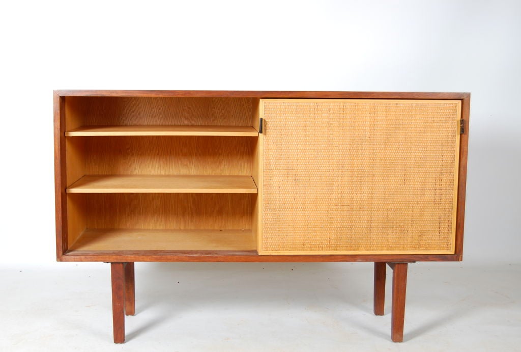 Mid-20th Century Florence Knoll Cane Front Credenza
