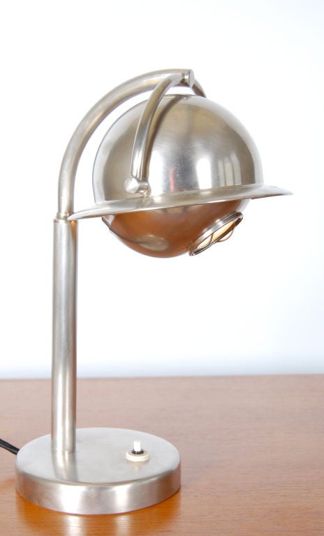 Designed by Vaclav Kocura in 1938 , model Vako 38 was developed as a discreet night light for reading set within the historical context of the Sudetenland and the threat of further encroachment into Czechoslovakia , this rare and beautiful steel