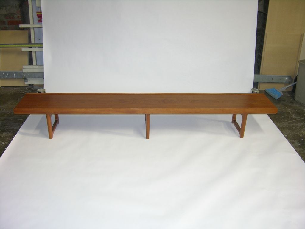 Teak Danish Modern Bench by Bruksbo