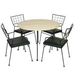 Retro George Nelson Outdoor Table and Chairs by Arbuck