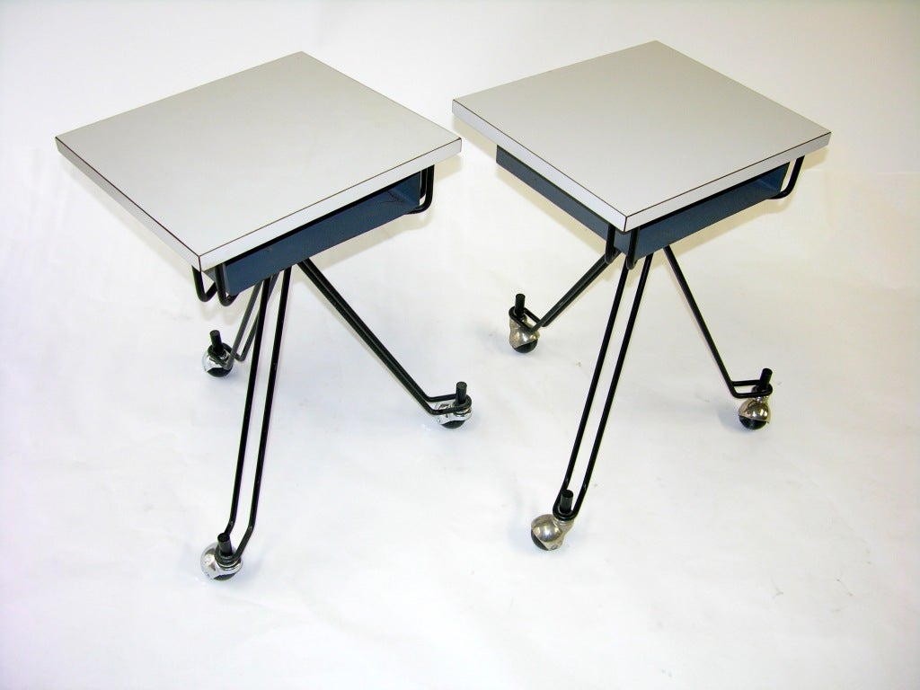 Steel Eliot Noyes and Associates pair of Dictation Stands