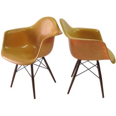 Charles and Ray Eames Dowel Leg Armchairs