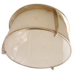 French Nickeled Metal Light Fitting By Jean Perzel