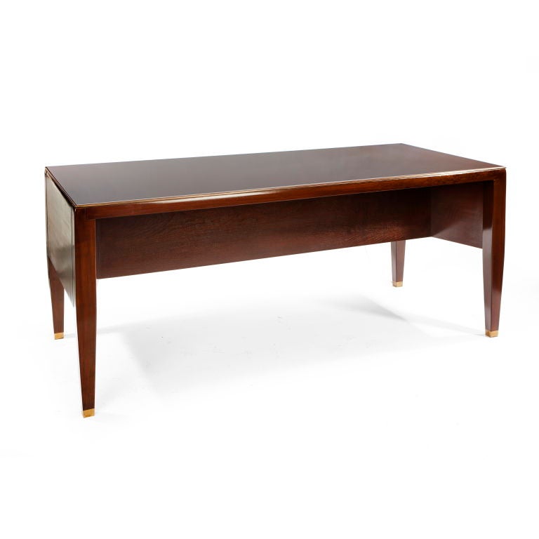 Mid-Century Modern Walnut Desk and Chairs by Osvaldo Borsani