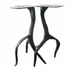 Pair Of  Cast Bronze  Tables By Daniel Azaro