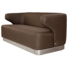 Brushed steel and upholstered sofa by Formanova